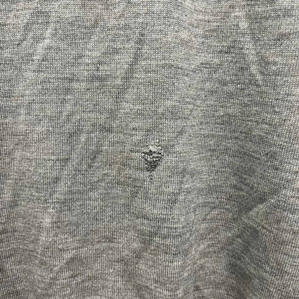 Brooks Brothers Saxon Wool Quarter Zip Sweater Men Large Gray 100% Wool Pullover